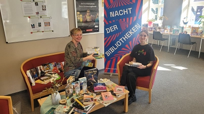 v.l.n.r.: Frau Böttcher (Bibliothek Stavenhagen) und Frau Radtke (Bibliothek Malchin) v.l.n.r.: Frau Böttcher (Bibliothek Stavenhagen) und Frau Radtke (Bibliothek Malchin) © Amt Stavenhagen